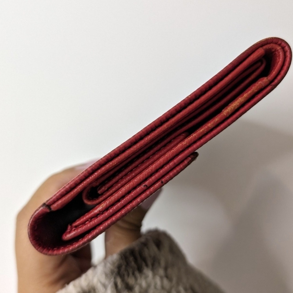 FINAL OFFER❣️Louis Vuitton❣️Authentic Red Epi CroSS-Wallet 🌟 SPO022 FRANCE 2002 - Picture 7 of 15
